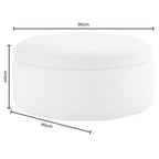 Stockton Round Storage Pouffe - Rich Green - DUSK