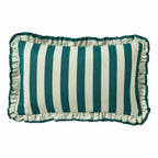 Stripe Frill Edge Cushion Cover - Green - DUSK