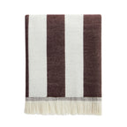 Stripe Throw - Brown/Cream - DUSK