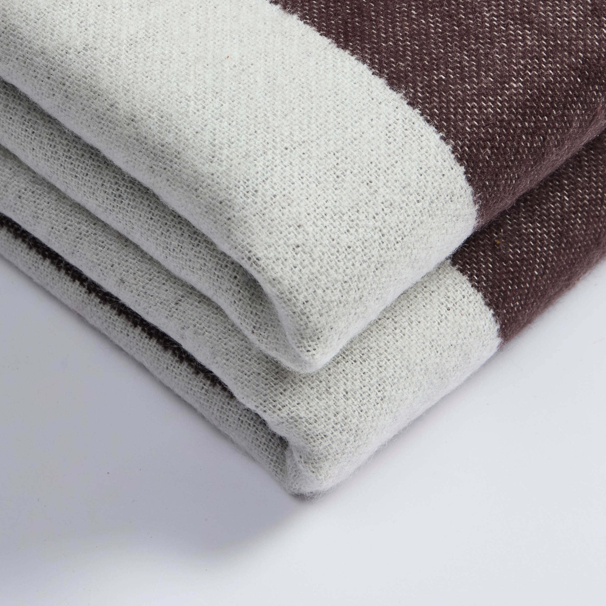 Stripe Throw - Brown/Cream - DUSK