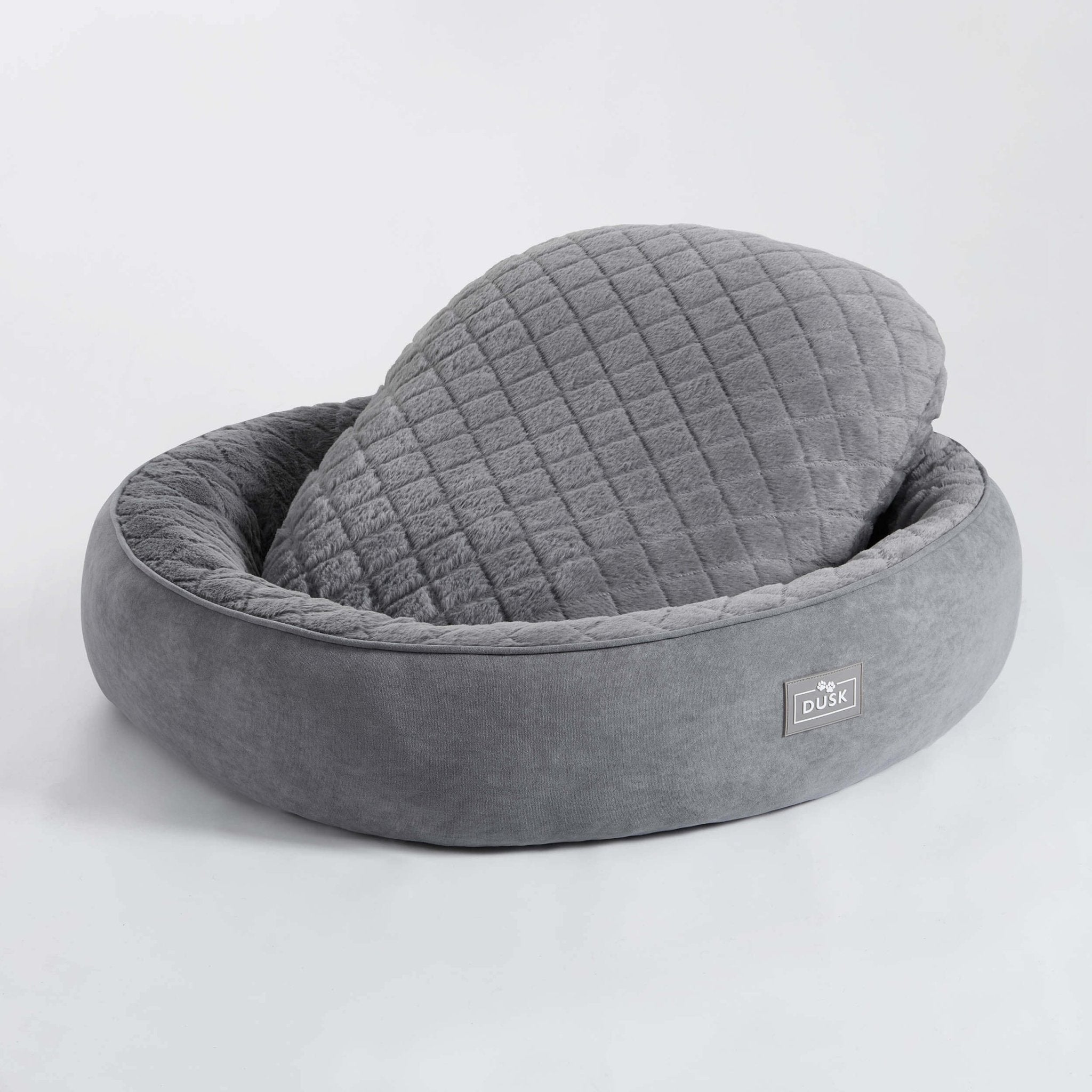 Super Soft Faux Fur Dog Bed - Charcoal - DUSK