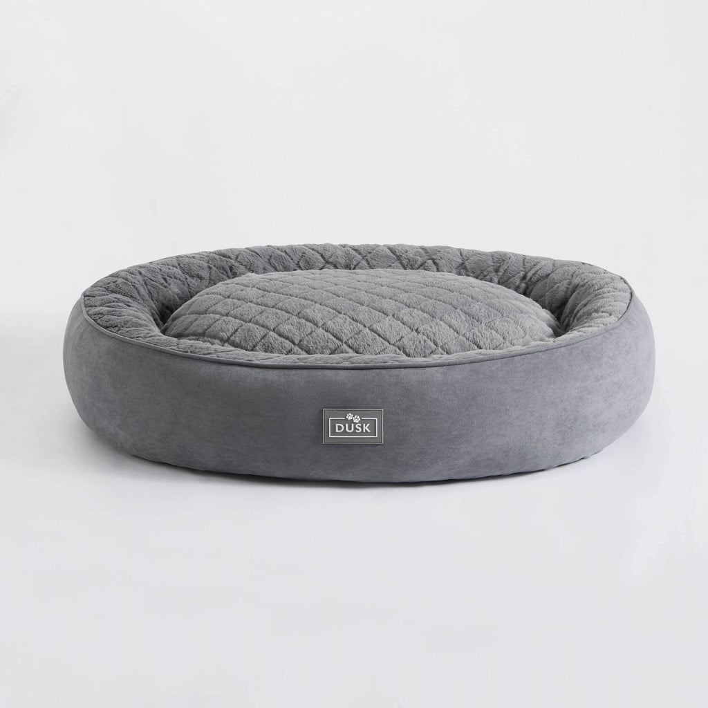 Super Soft Faux Fur Dog Bed - Charcoal - DUSK