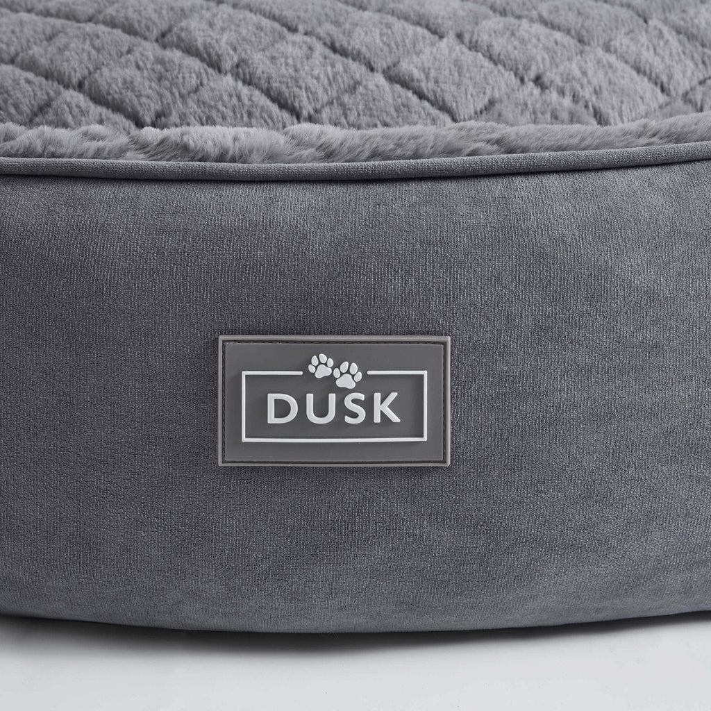 Super Soft Faux Fur Dog Bed - Charcoal - DUSK