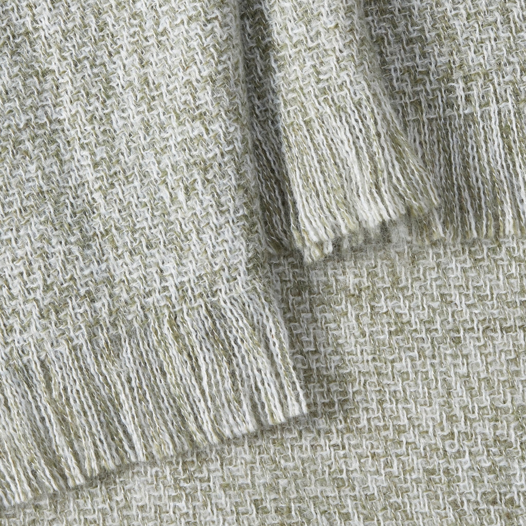 Super Soft Marled Tassel Sofa Throw - Dark Green - DUSK
