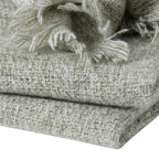 Super Soft Marled Tassel Sofa Throw - Dark Green - DUSK