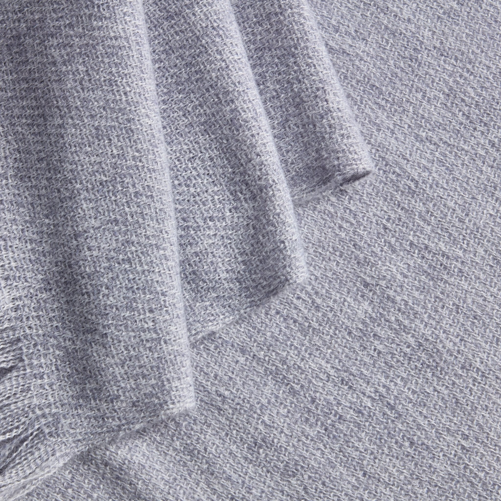 Super Soft Marled Tassel Sofa Throw - Light Blue - DUSK