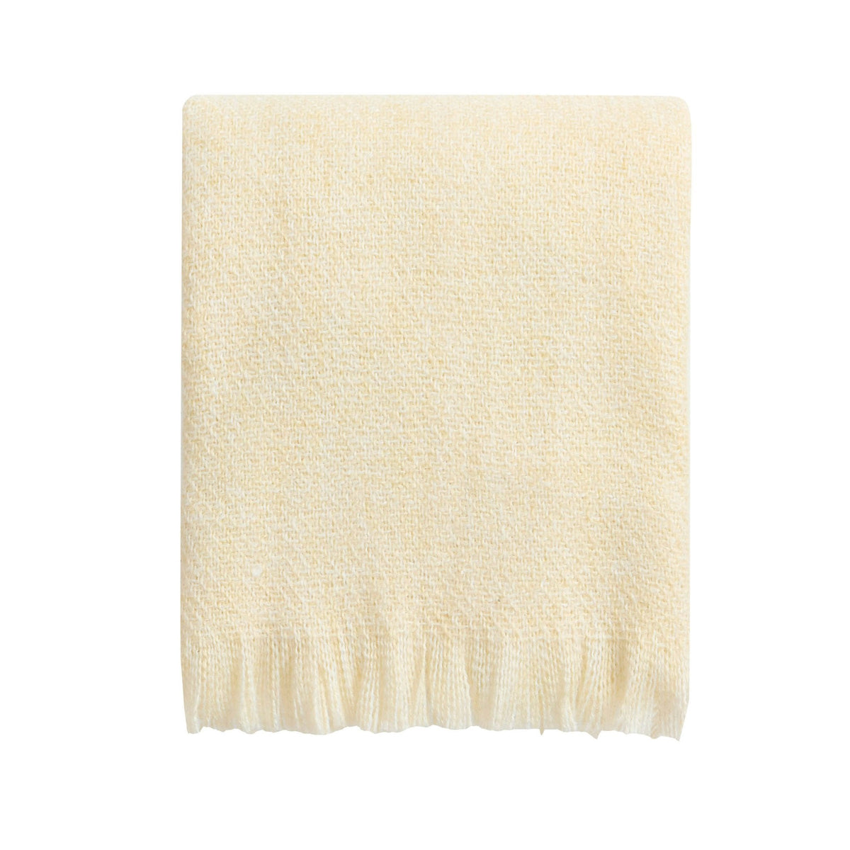 Super Soft Marled Tassel Throw - Butter Yellow - DUSK