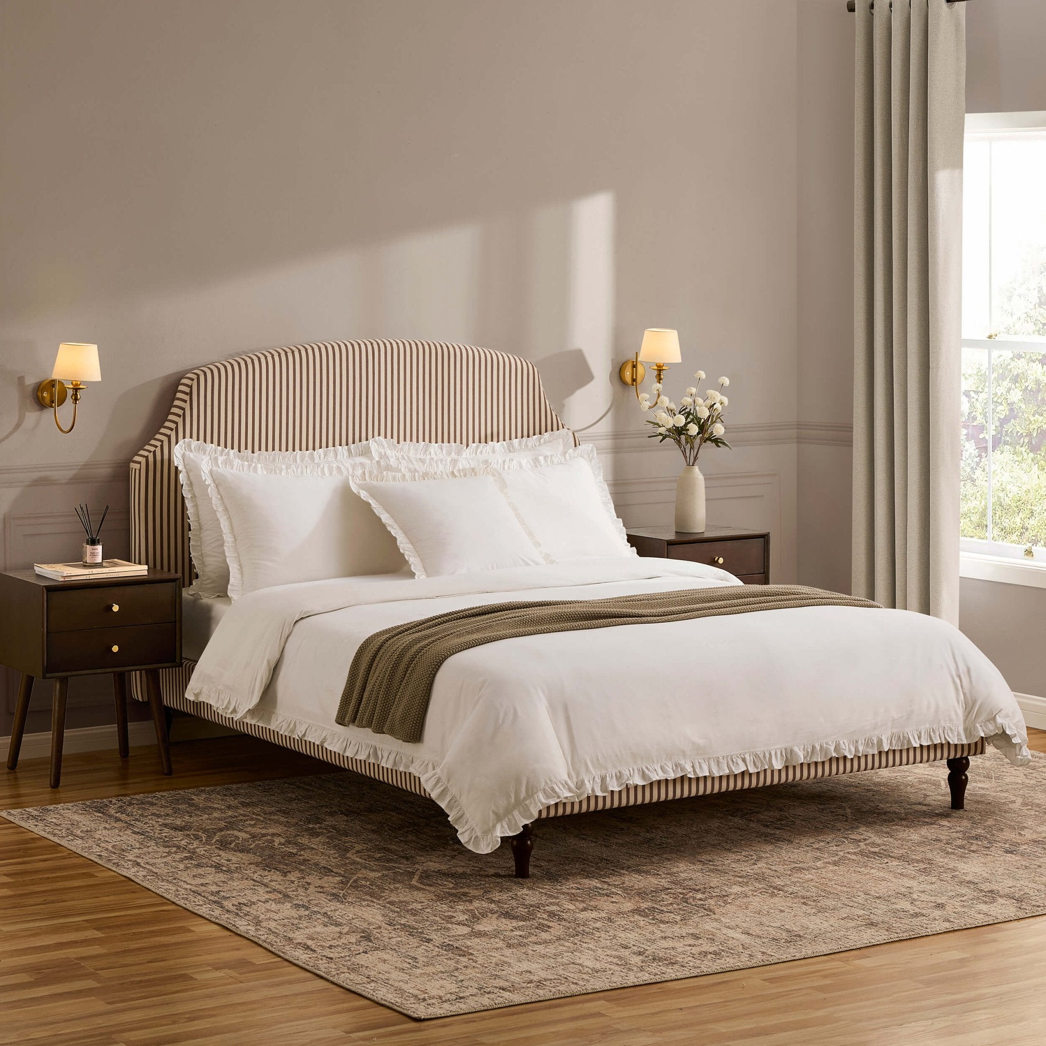 Surrey Bed Frame - Chocolate Stripe - DUSK
