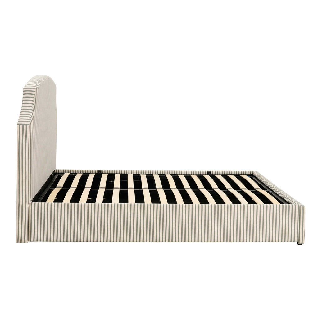 Surrey Ottoman Storage Bed - Sage Stripe - DUSK