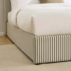 Surrey Ottoman Storage Bed - Sage Stripe - DUSK
