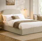 Surrey Ottoman Storage Bed - Sage Stripe - DUSK