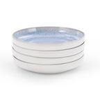 Sutton Stoneware Set of 4 Pasta Bowls - Light Blue - DUSK
