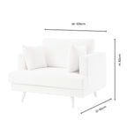 Sweden Loveseat - Rib Ecru - DUSK