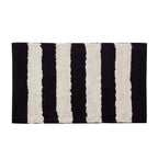 Symi Wide Stripe Bath Mat - Black/ White - DUSK