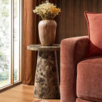 Talia Side Table - Dark Marble Effect - DUSK