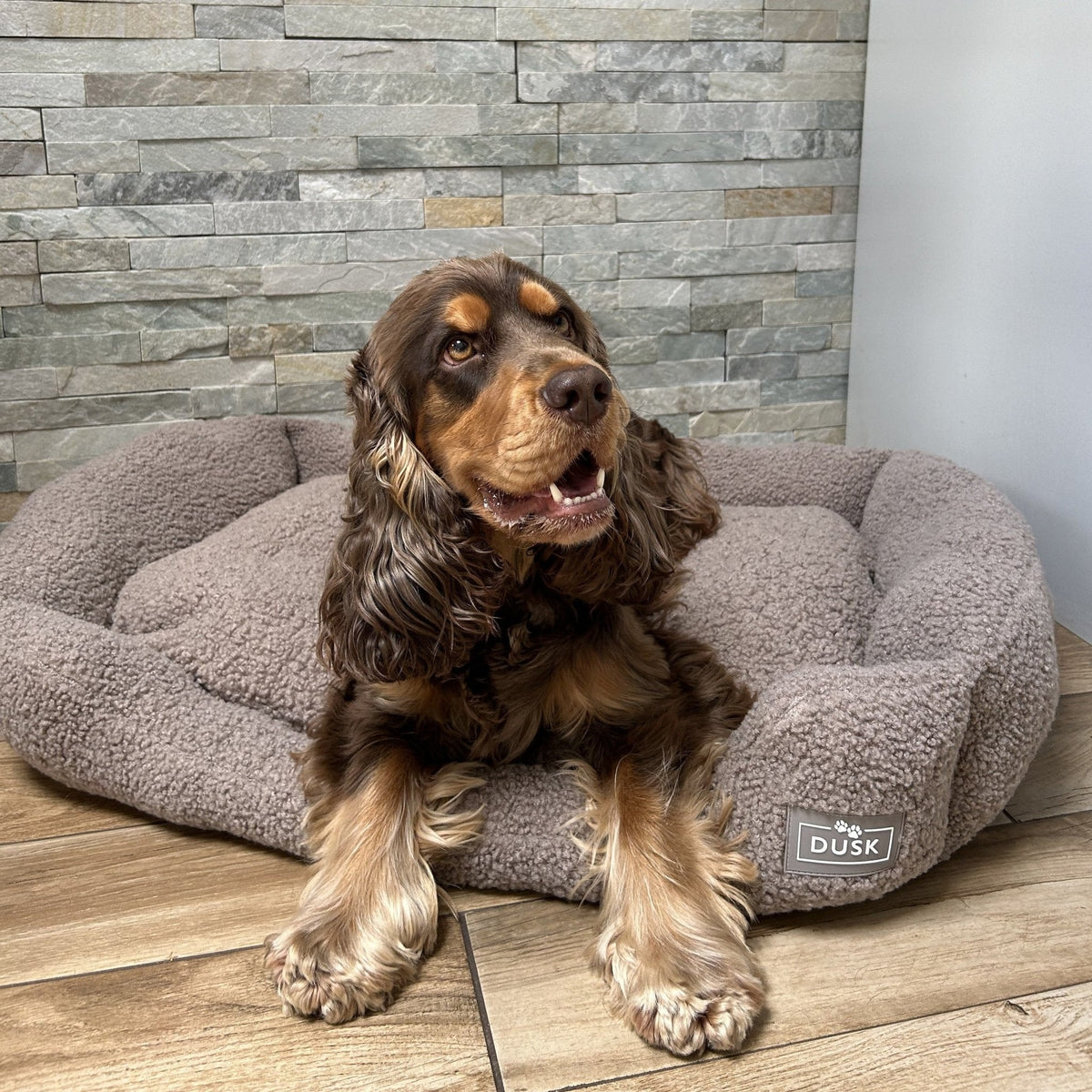 Teddy Basket Dog Bed - Taupe - DUSK