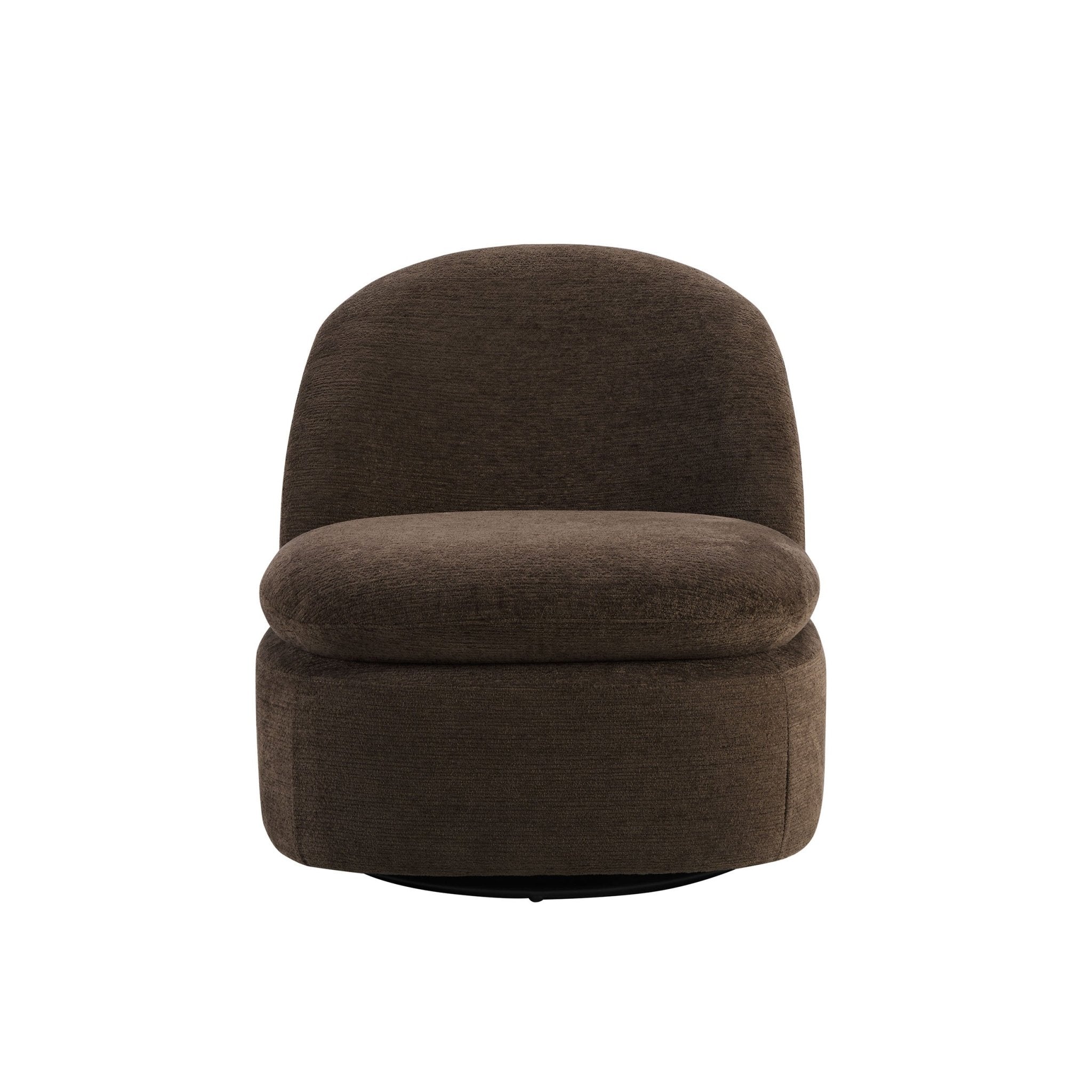 Tilly Swivel Accent Chair - Textured Cappuccino - DUSK
