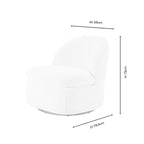 Tilly Swivel Accent Chair - Textured Cappuccino - DUSK