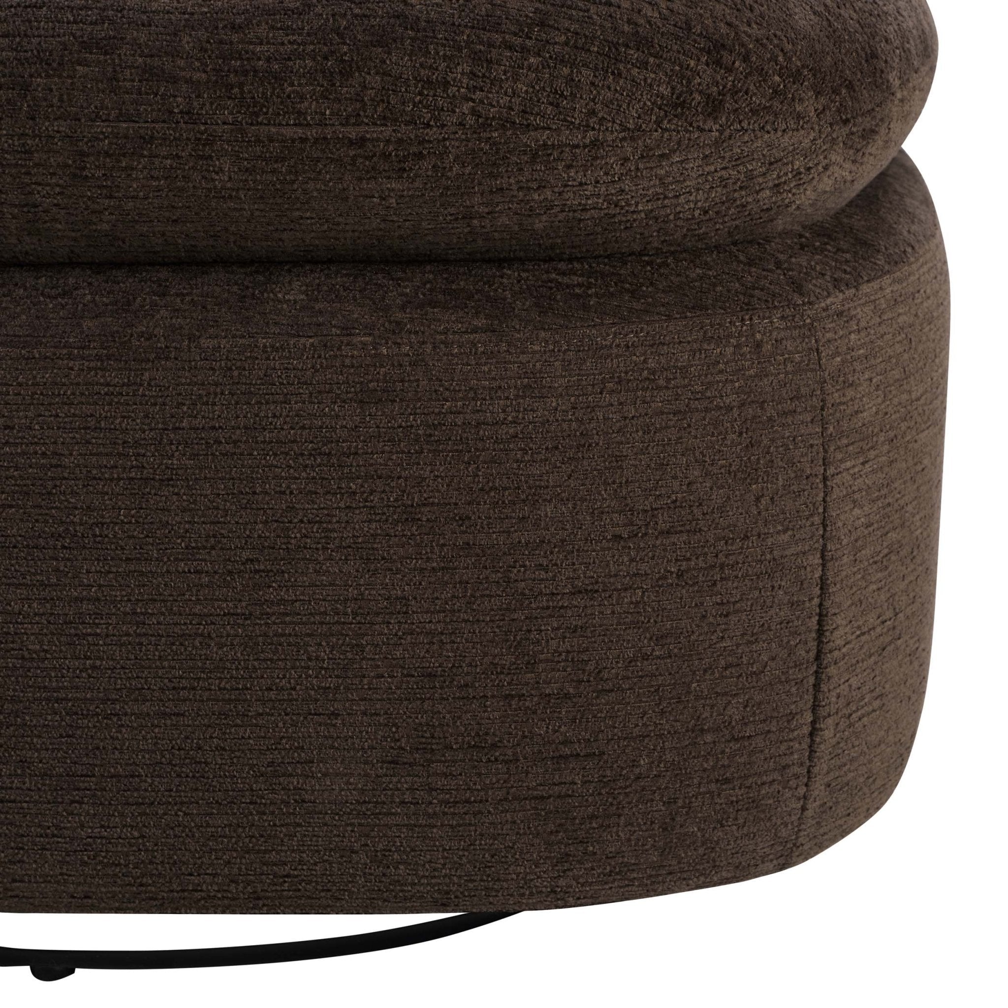 Tilly Swivel Accent Chair - Textured Cappuccino - DUSK