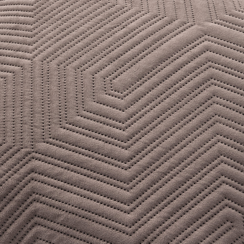 Torino Velvet Geometric Pinsonic Cushion Cover - Taupe - DUSK