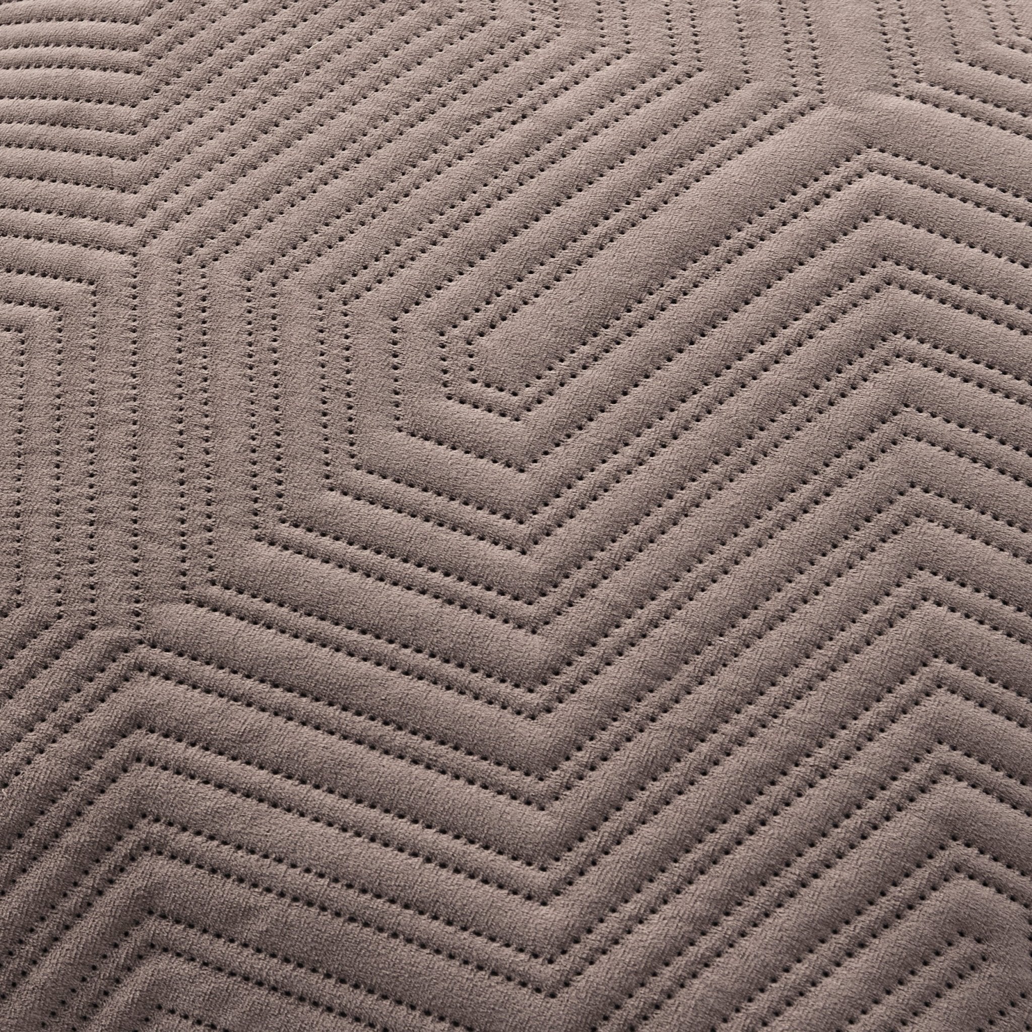 Torino Velvet Geometric Pinsonic Cushion Cover - Taupe - DUSK