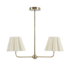 Trinity Pleated 2 Light Chandelier - Gold - DUSK