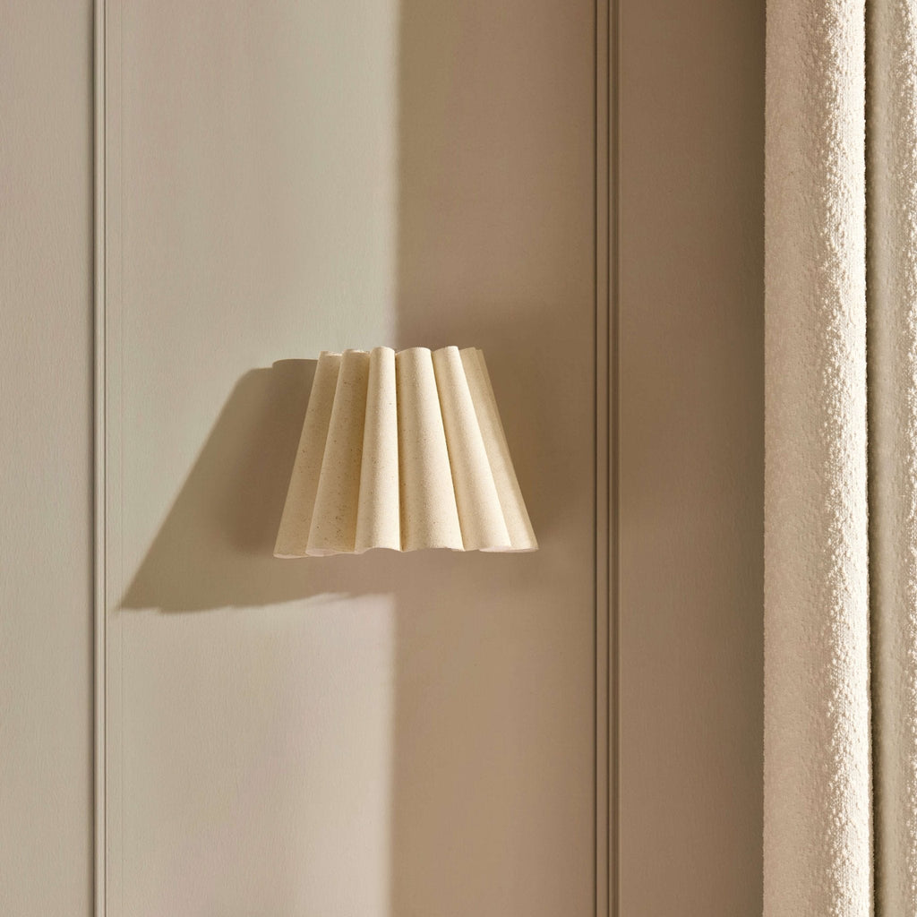 Trinity Rechargeable Pleated Wall Light - White - DUSK