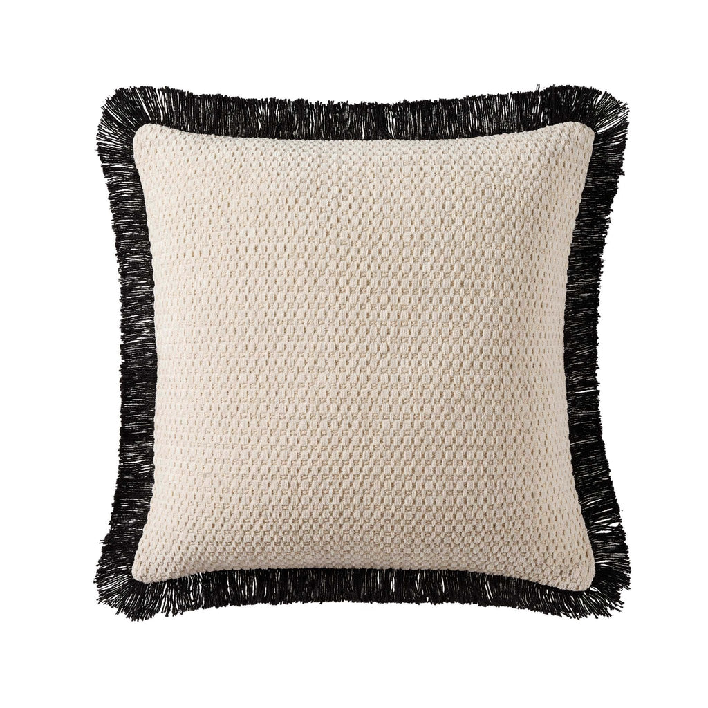 Tufted Chenille Sofa Cushion Cover - Cream/Black - DUSK