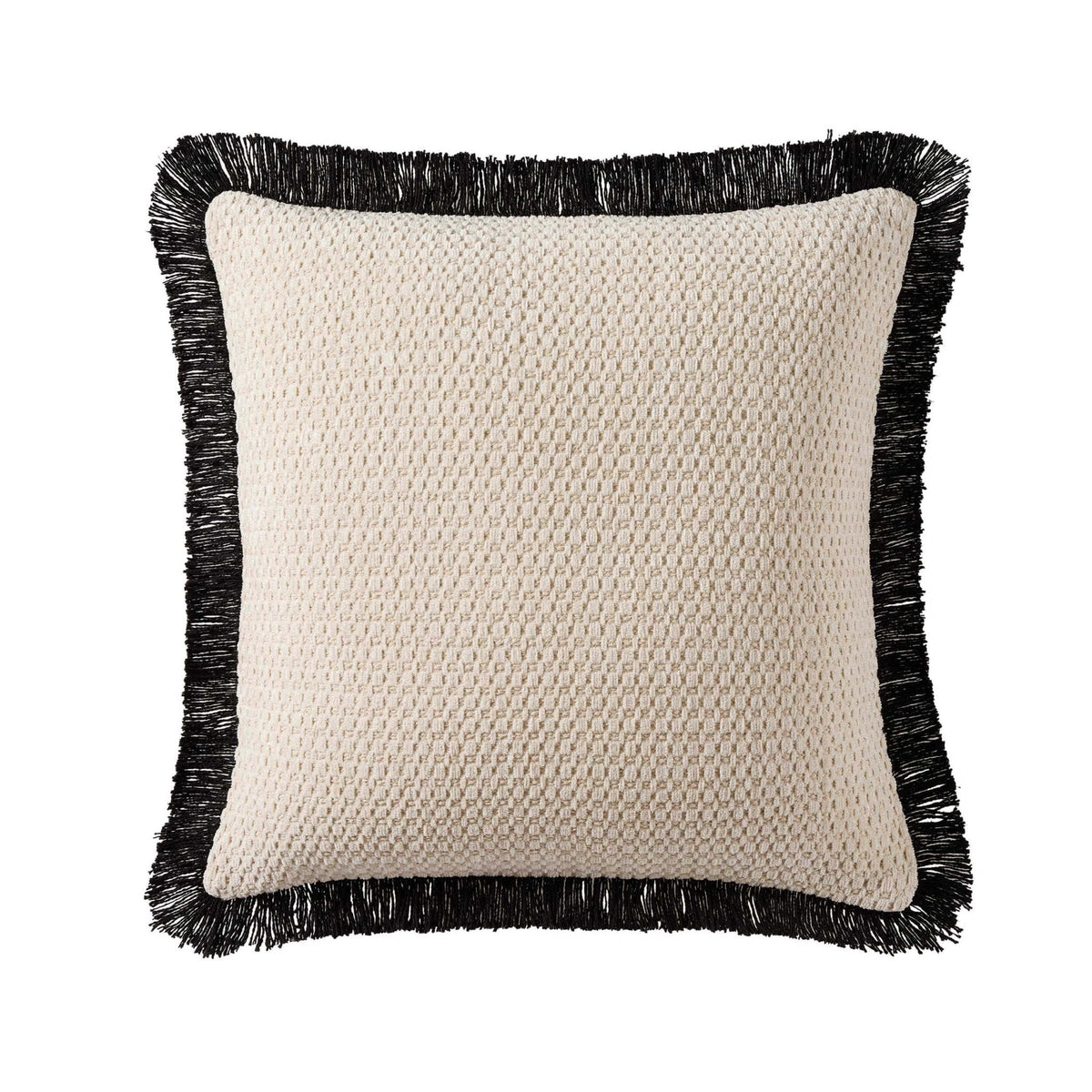 Tufted Chenille Sofa Cushion Cover - Cream/Black - DUSK