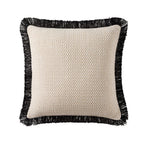 Tufted Chenille Sofa Cushion Cover - Cream/Black - DUSK