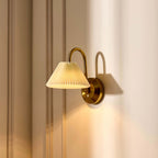 Twila Rechargeable Pleated Wall Light - Brass - DUSK