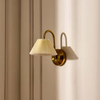 Twila Rechargeable Pleated Wall Light - Brass - DUSK