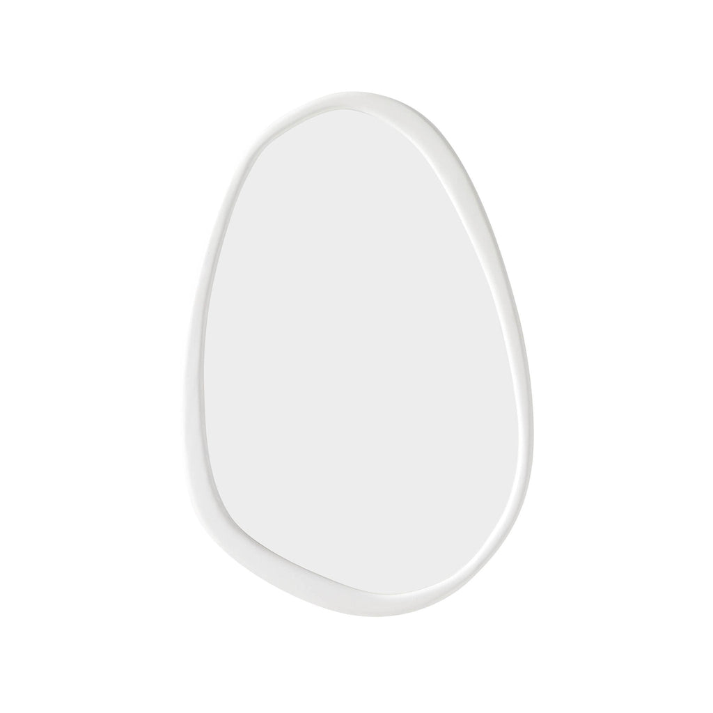 Uma Wood Pond Mirror - White - DUSK