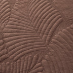 Valletta Leaf Matelasse Cushion Cover - Chocolate - DUSK