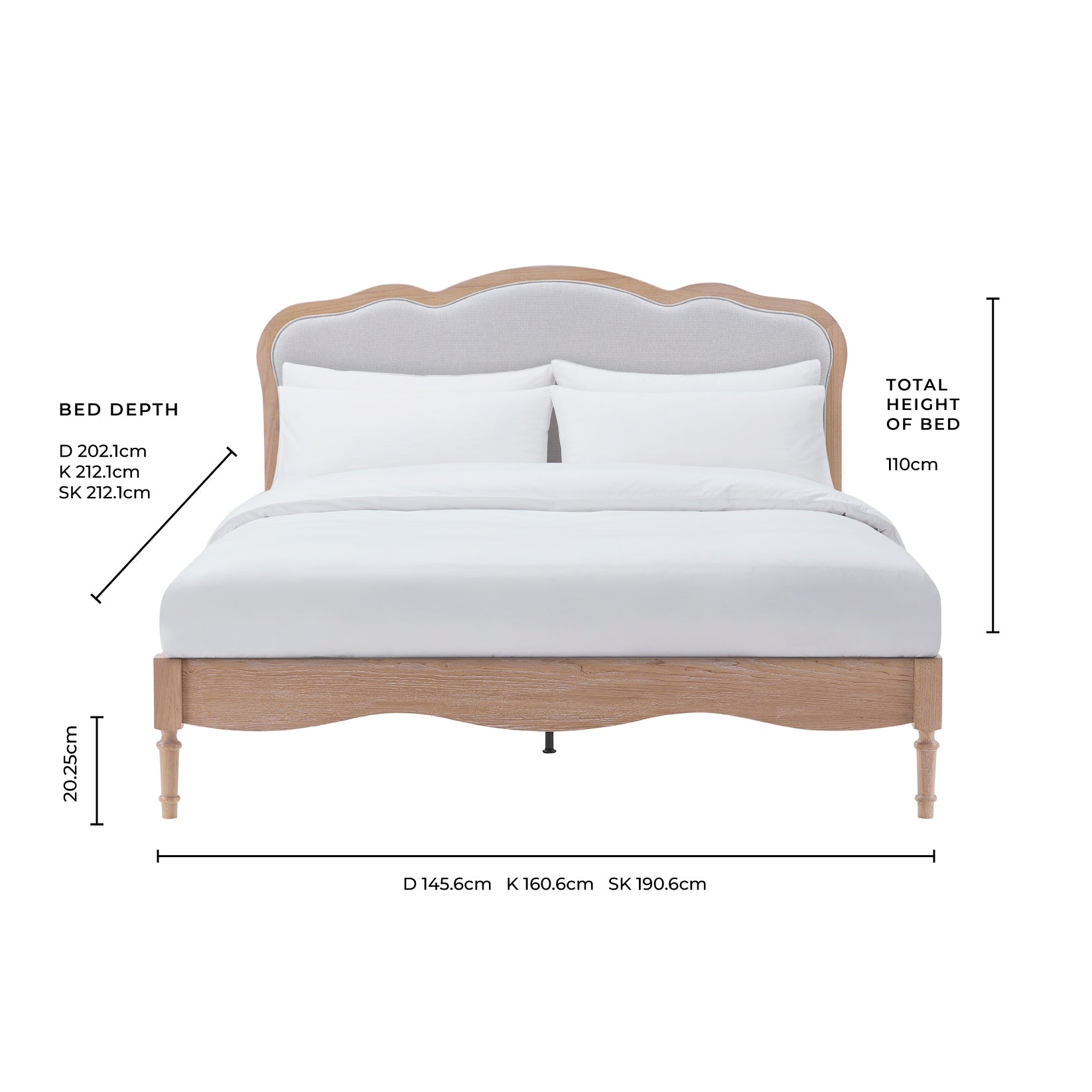 Versailles Bed Frame - Light Green - DUSK