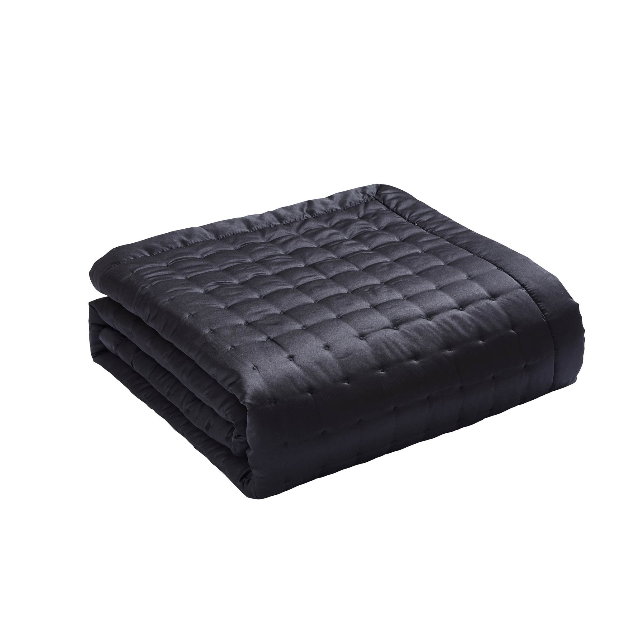 Vienna Quilted Bedspread 2.5m x 2.6m - Black - DUSK