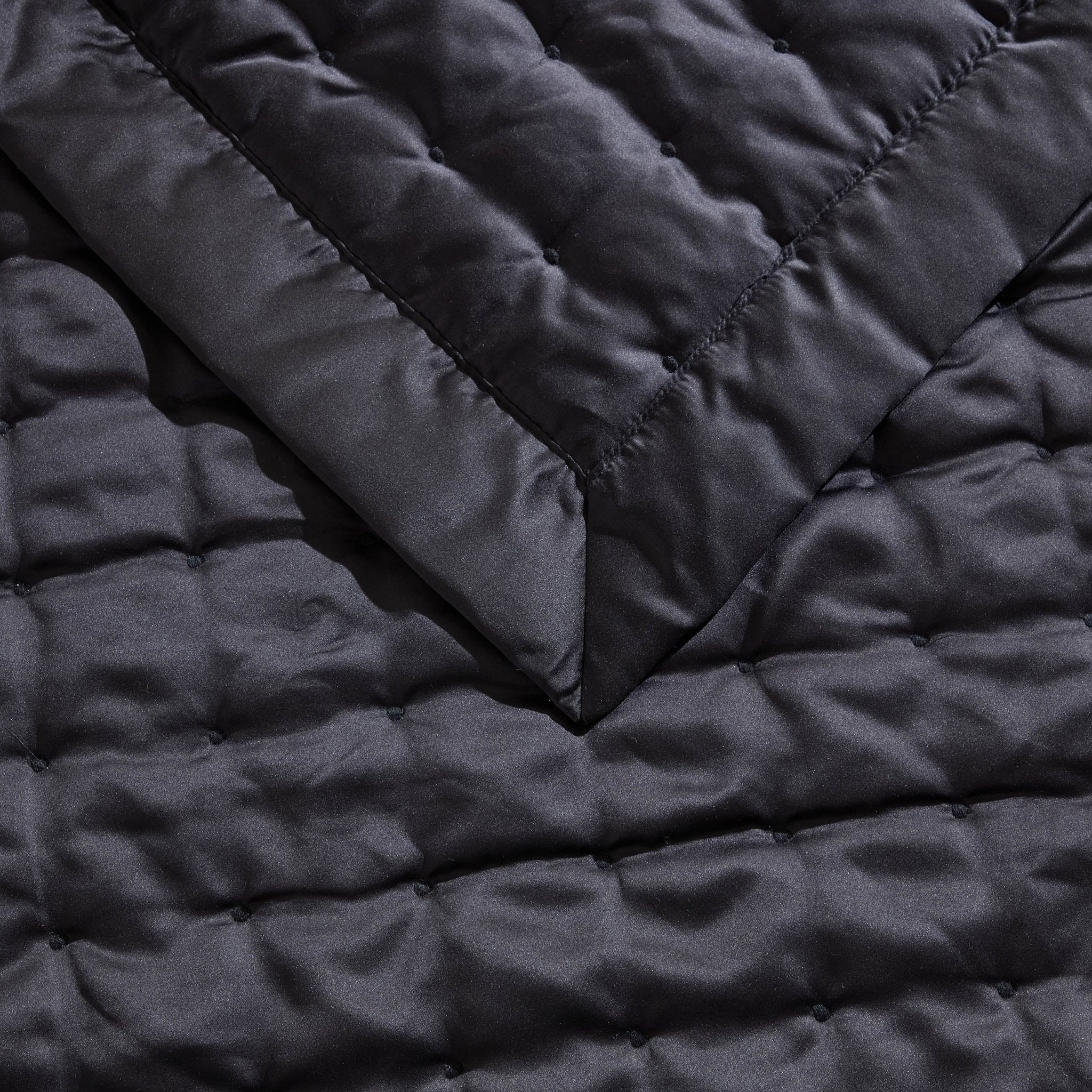 Vienna Quilted Bedspread 2.5m x 2.6m - Black - DUSK