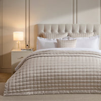 Vienna Quilted Satin Bedspread 2.5m x 2.6m - Champagne - DUSK