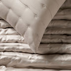 Vienna Quilted Satin Cushion Cover - Champagne - DUSK