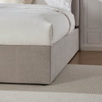Wiltshire Chenille Ottoman Storage Bed - Light Grey - DUSK