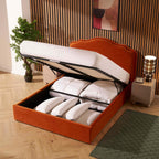 Wiltshire Ottoman Storage Bed - Bright Orange - DUSK