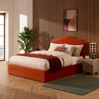 Wiltshire Ottoman Storage Bed - Bright Orange - DUSK
