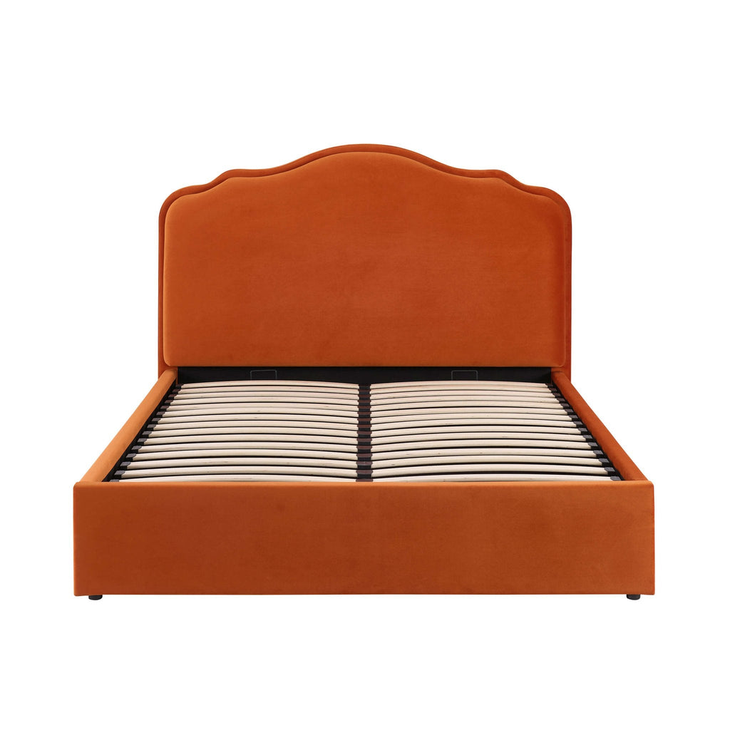 Wiltshire Ottoman Storage Bed - Bright Orange - DUSK