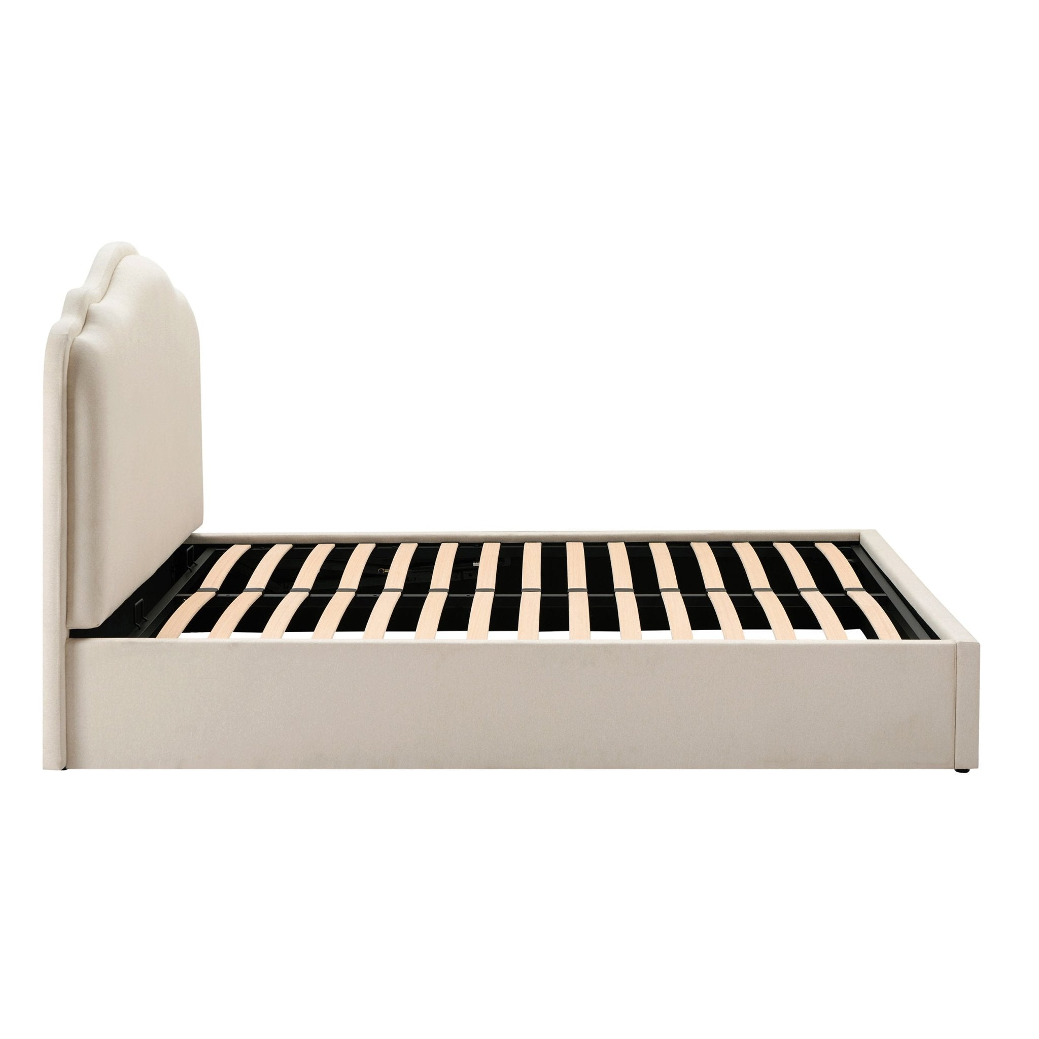 Wiltshire Ottoman Storage Bed - Cream Linen - DUSK