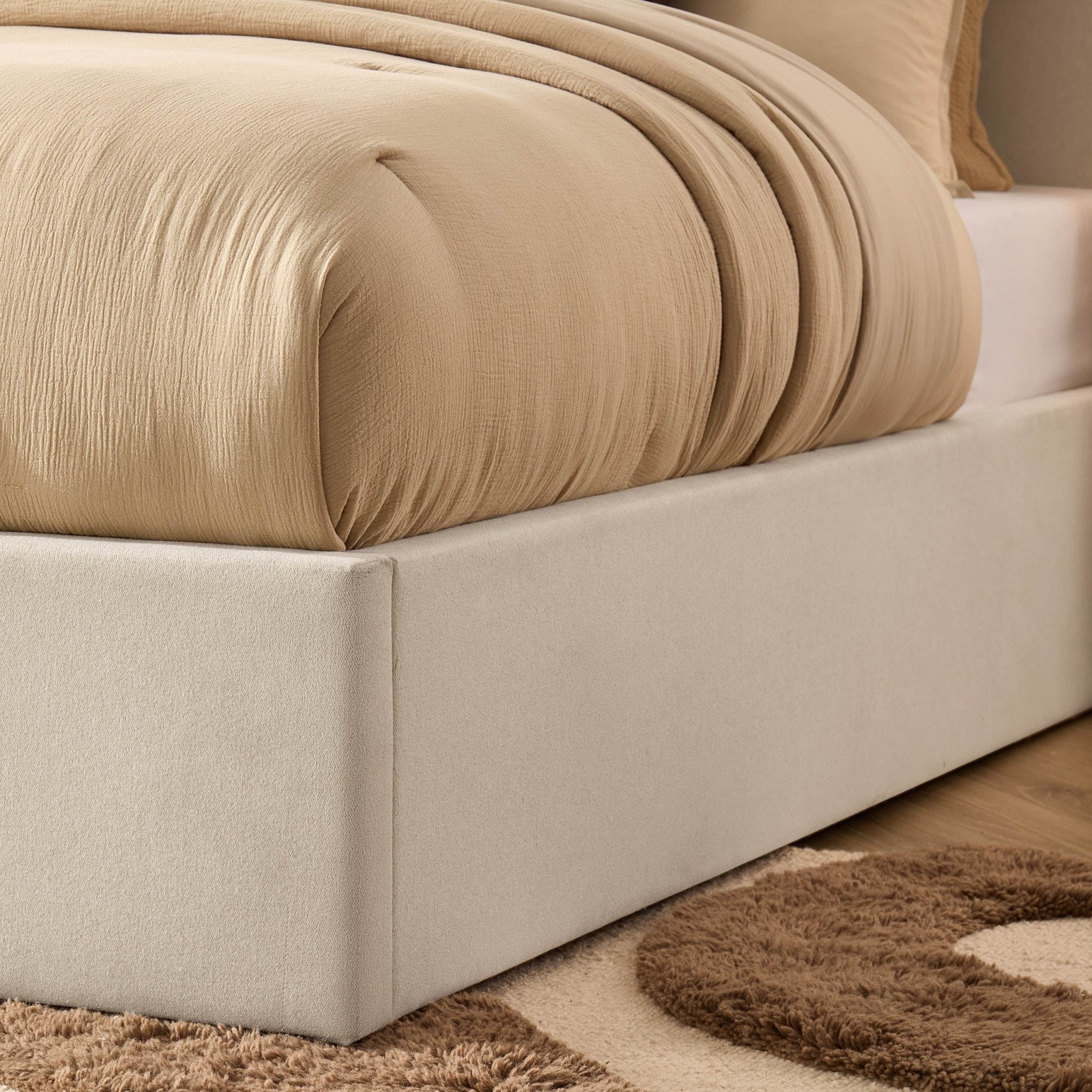 Wiltshire Ottoman Storage Bed - Cream Linen - DUSK