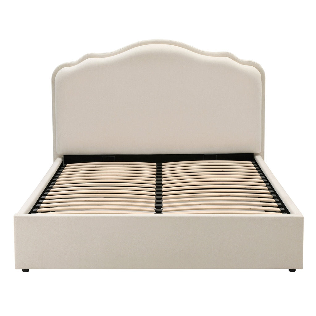 Wiltshire Ottoman Storage Bed - Cream Linen - DUSK