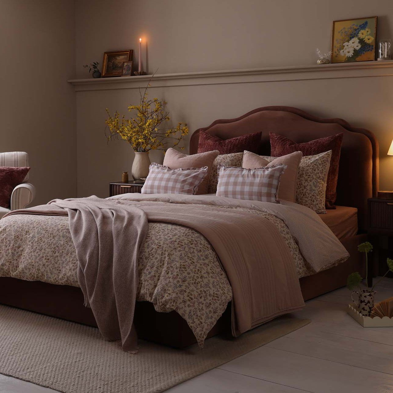 Wiltshire Ottoman Storage Bed - Mauve - DUSK