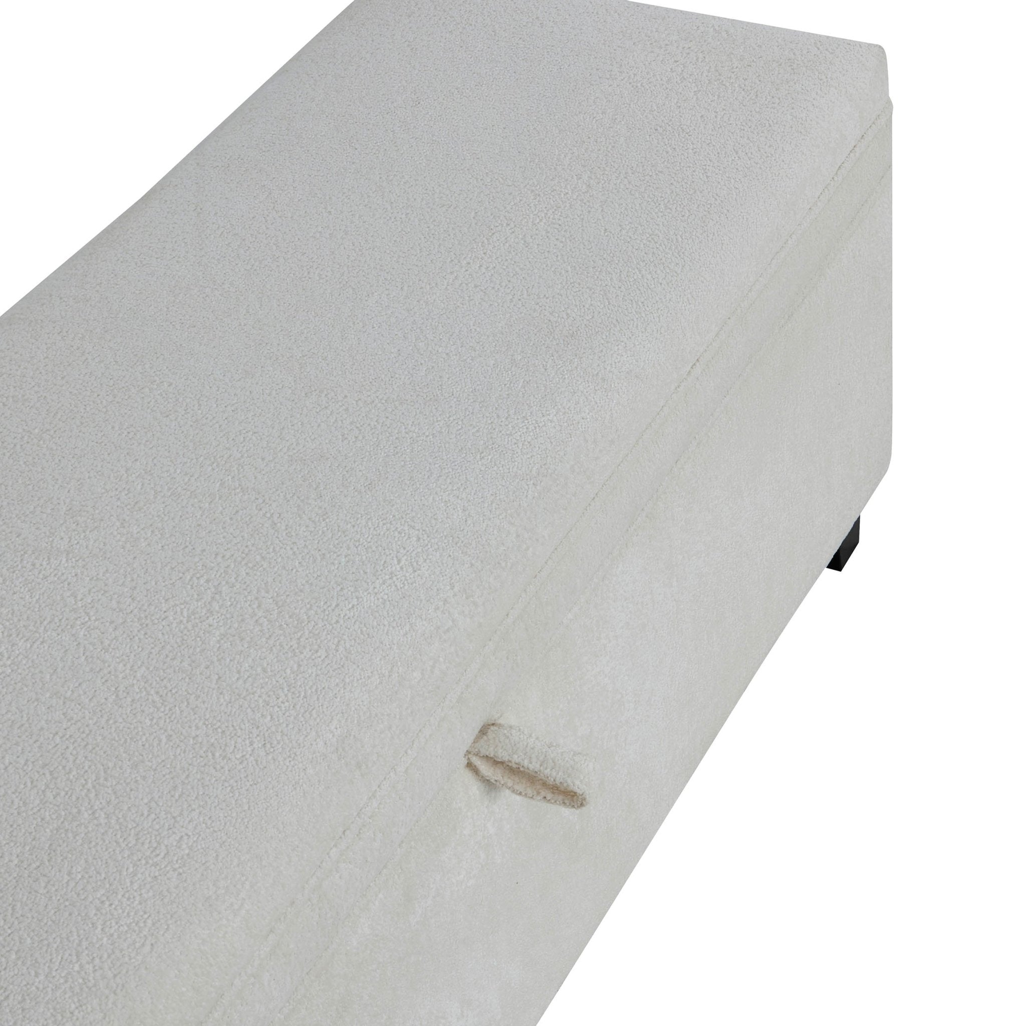 Windermere Storage Ottoman - Chenille Ecru - DUSK