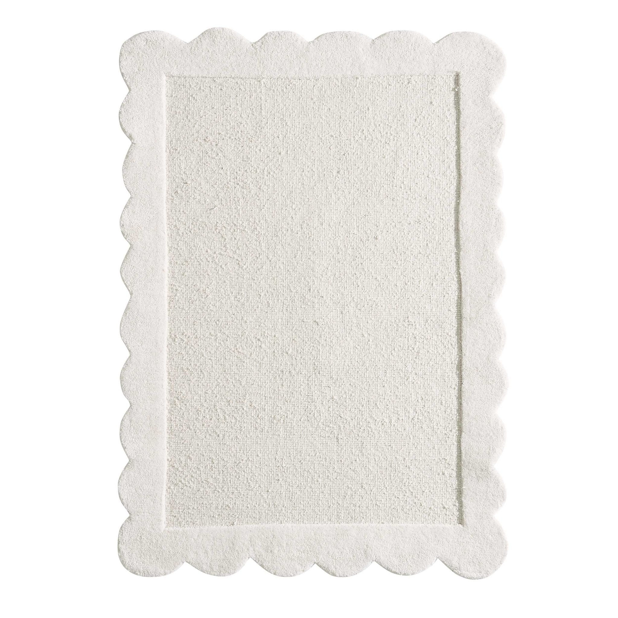 Wool Scallop Edge Rug - Off White - DUSK