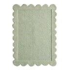 Wool Scallop Edge Rug - Sage - DUSK